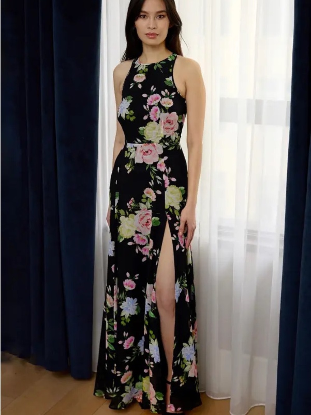 Yumi Kim State of Grace Black Dream Maxi Dress- 100% Viscose - Size Small
